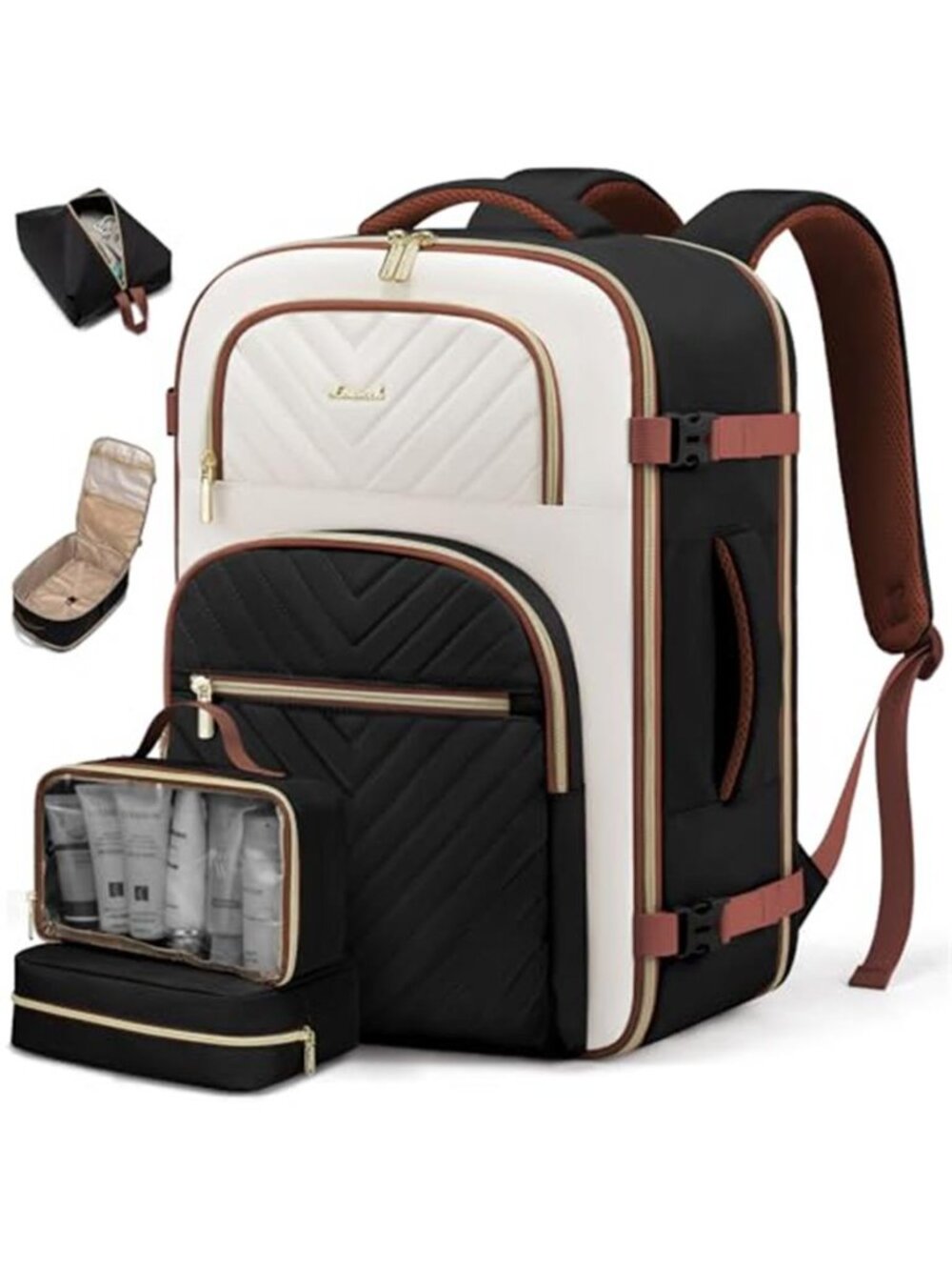 40L Travel Backpack Carry On Flight Approved TSA Laptop Women Men Waterproof